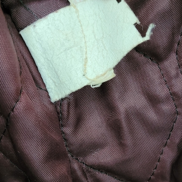 Vintage 70s Velvet Double Breasted Coat Womens Brown Metal Buttons Quilted Lined - Picture 13 of 13